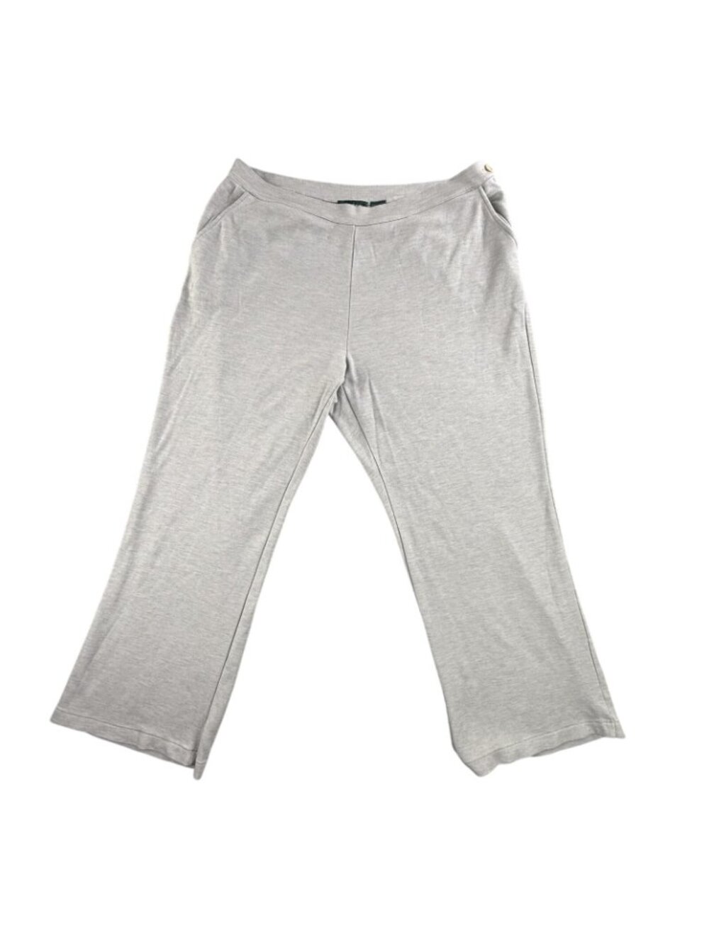 Lauren Ralph Lauren Knit Dress Pants Womens 2X Gray Straight Leg Relaxed Fit - Picture 2 of 16